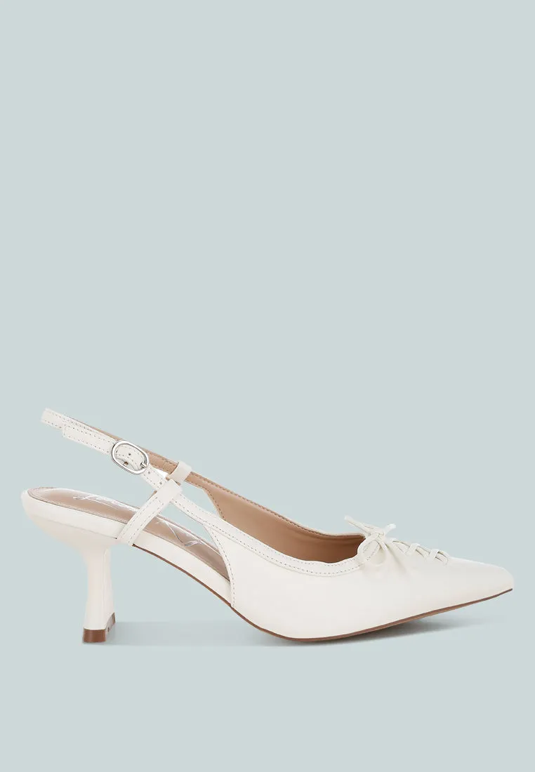 Kitten Heel Pointy Slingbacks By RUW