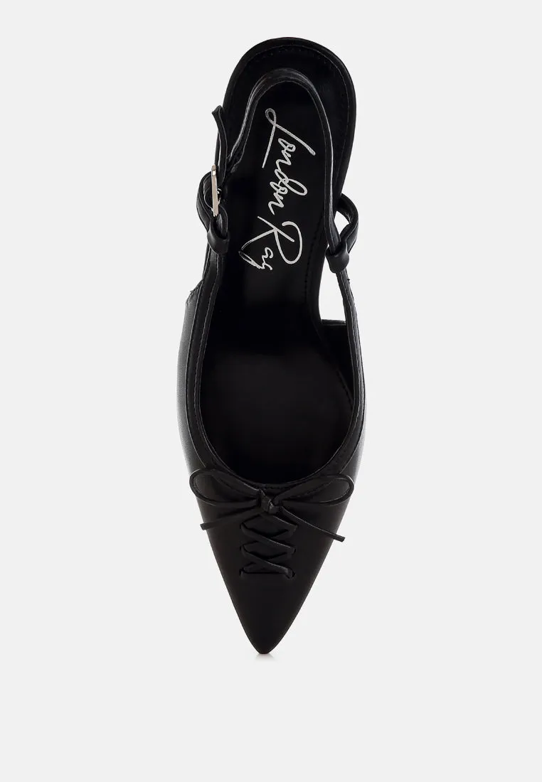 Kitten Heel Pointy Slingbacks By RUW