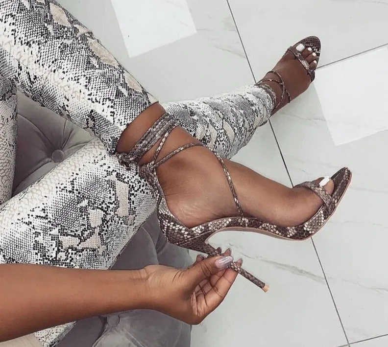 Lace-Up Sexy Thin High Heel