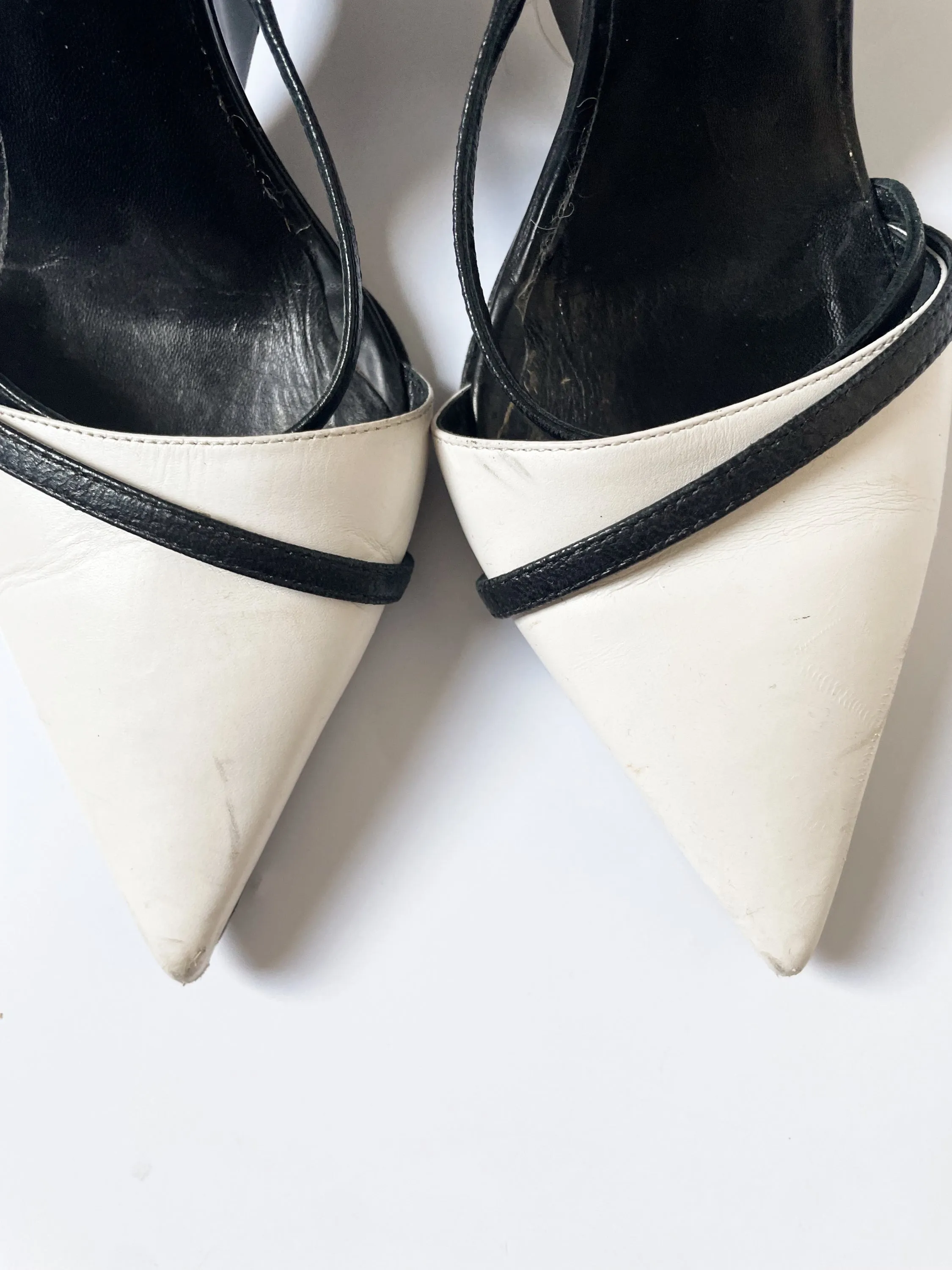 Lanvin White Pointed Heels UK 5.5