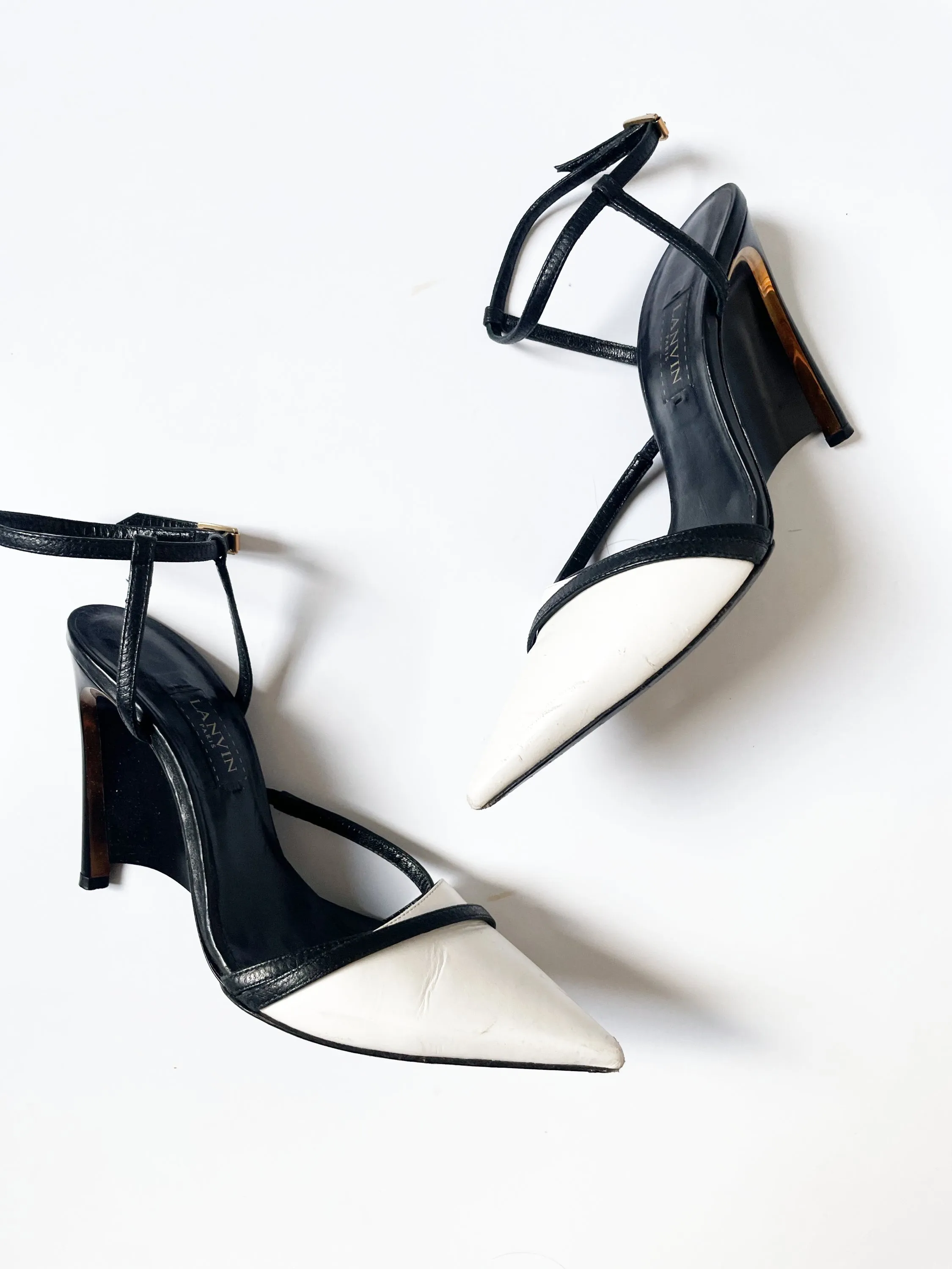 Lanvin White Pointed Heels UK 5.5