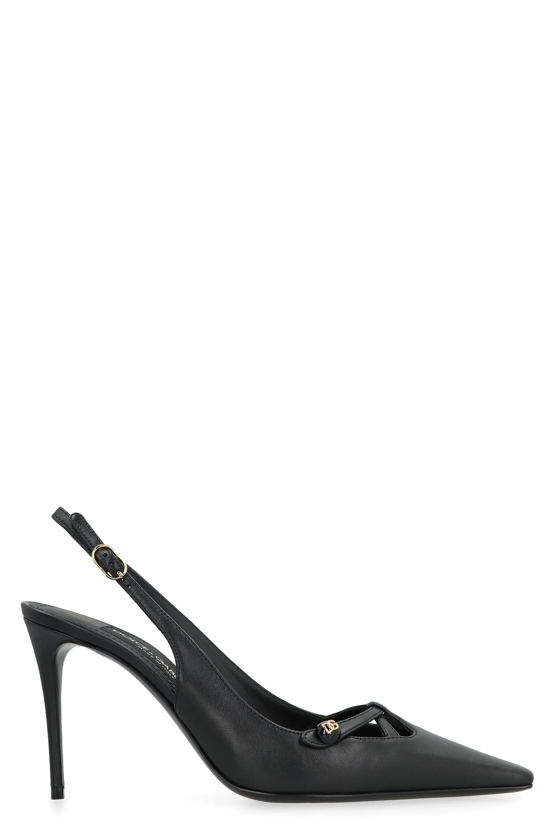 Leather slingback pumps