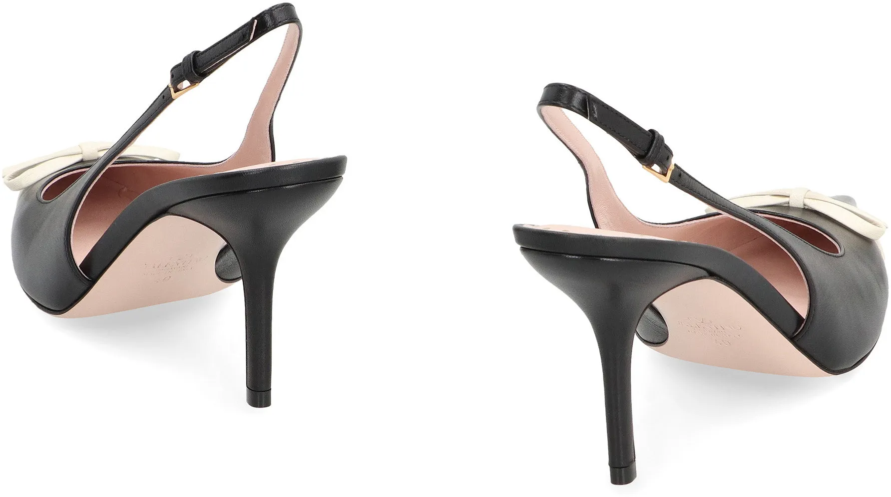 Leather slingback pumps