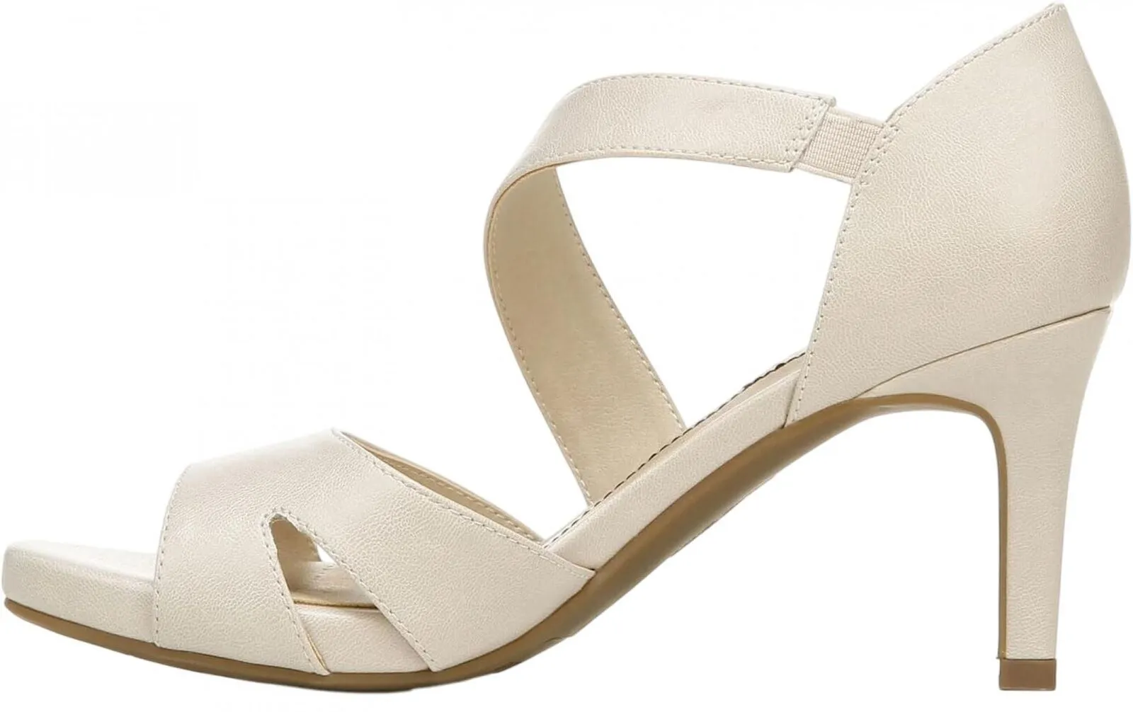 Lifestride Womens Mega Dress Heels H5058S1-250 Almond Milk Off White 7M