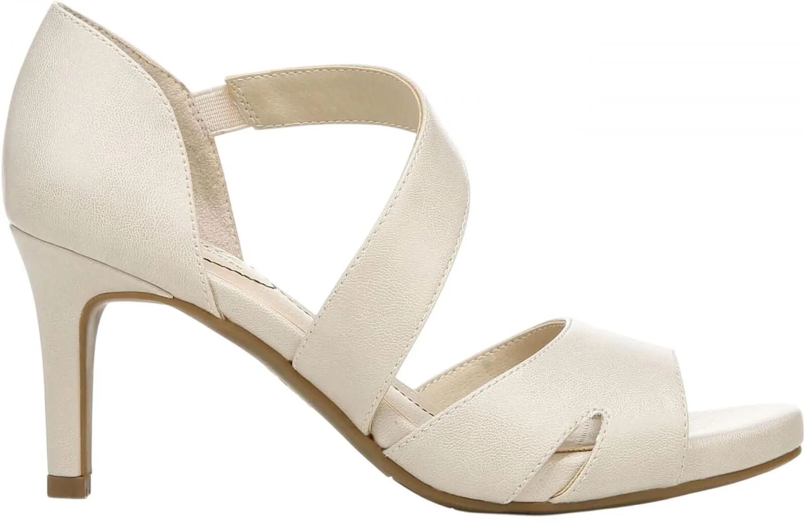 Lifestride Womens Mega Dress Heels H5058S1-250 Almond Milk Off White 7M