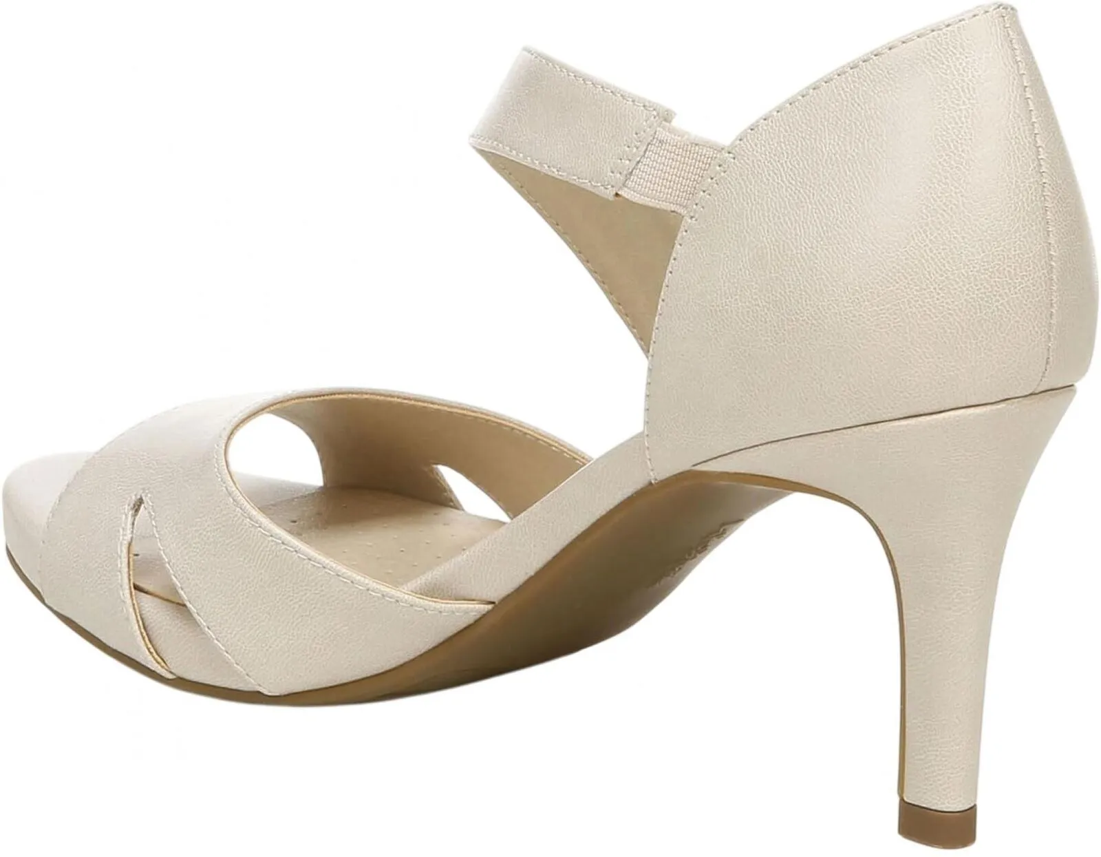 Lifestride Womens Mega Dress Heels H5058S1-250 Almond Milk Off White 7M