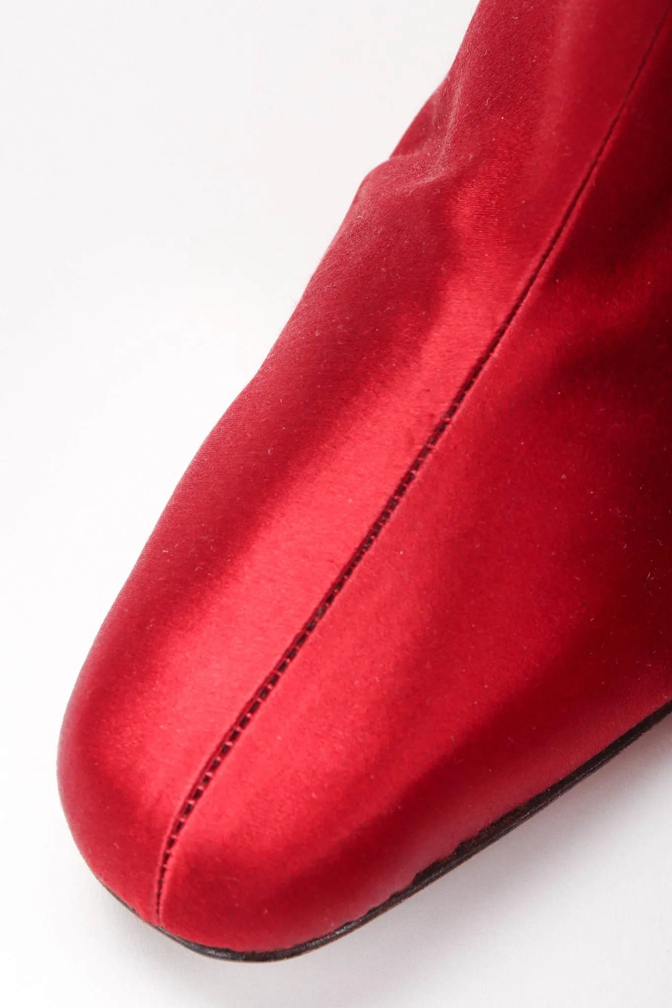 Lipstick Satin Stiletto Boots