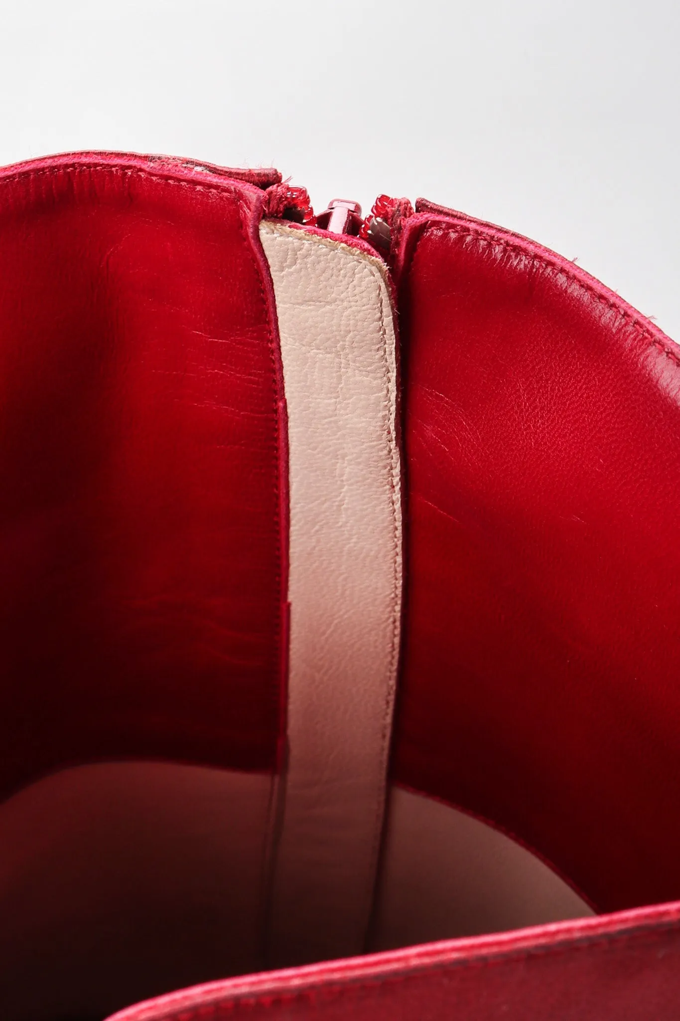 Lipstick Satin Stiletto Boots