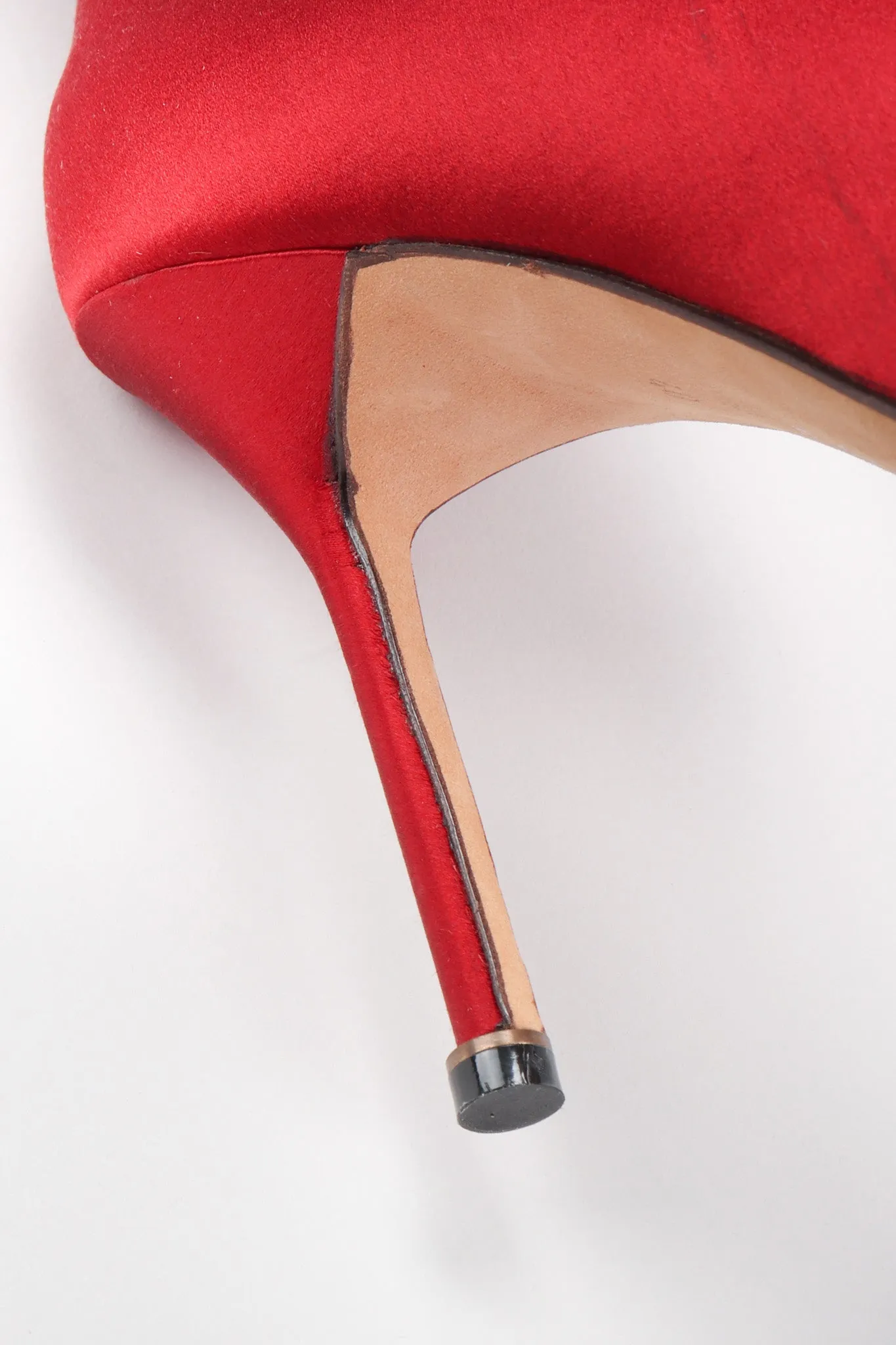 Lipstick Satin Stiletto Boots