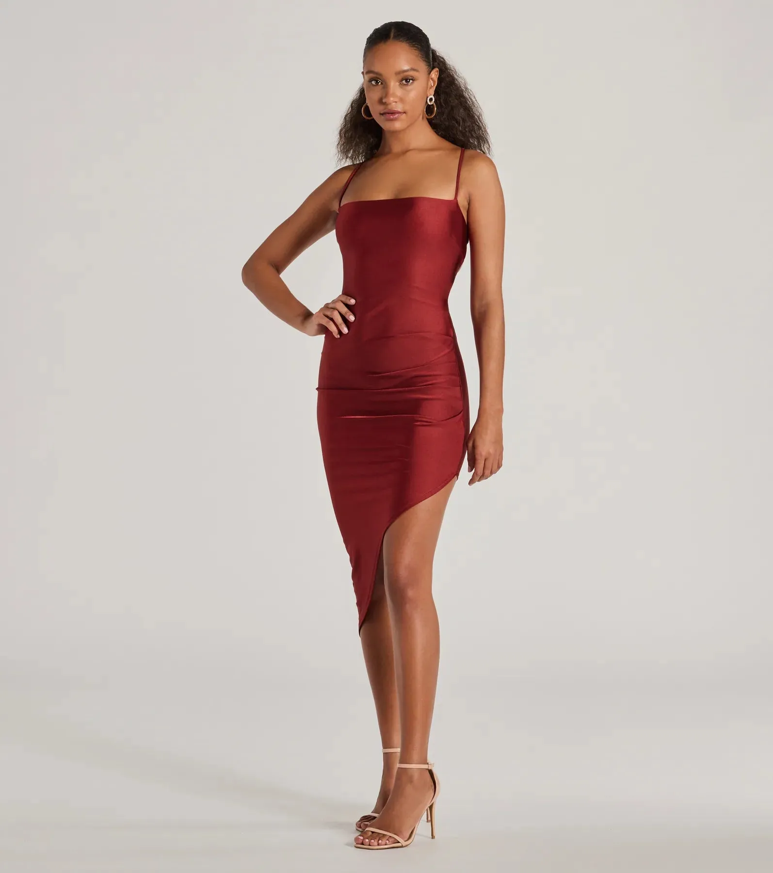 Love The Way Lace-Up Midi Dress
