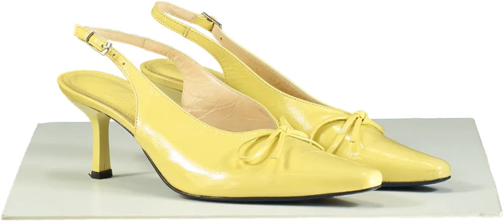 Manc Yellow Fleur Slingbacks UK 6 EU 39 👠