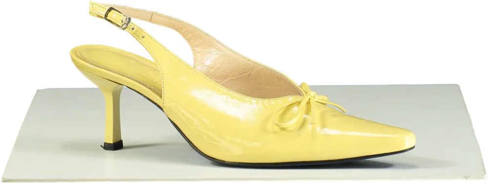 Manc Yellow Fleur Slingbacks UK 6 EU 39 👠