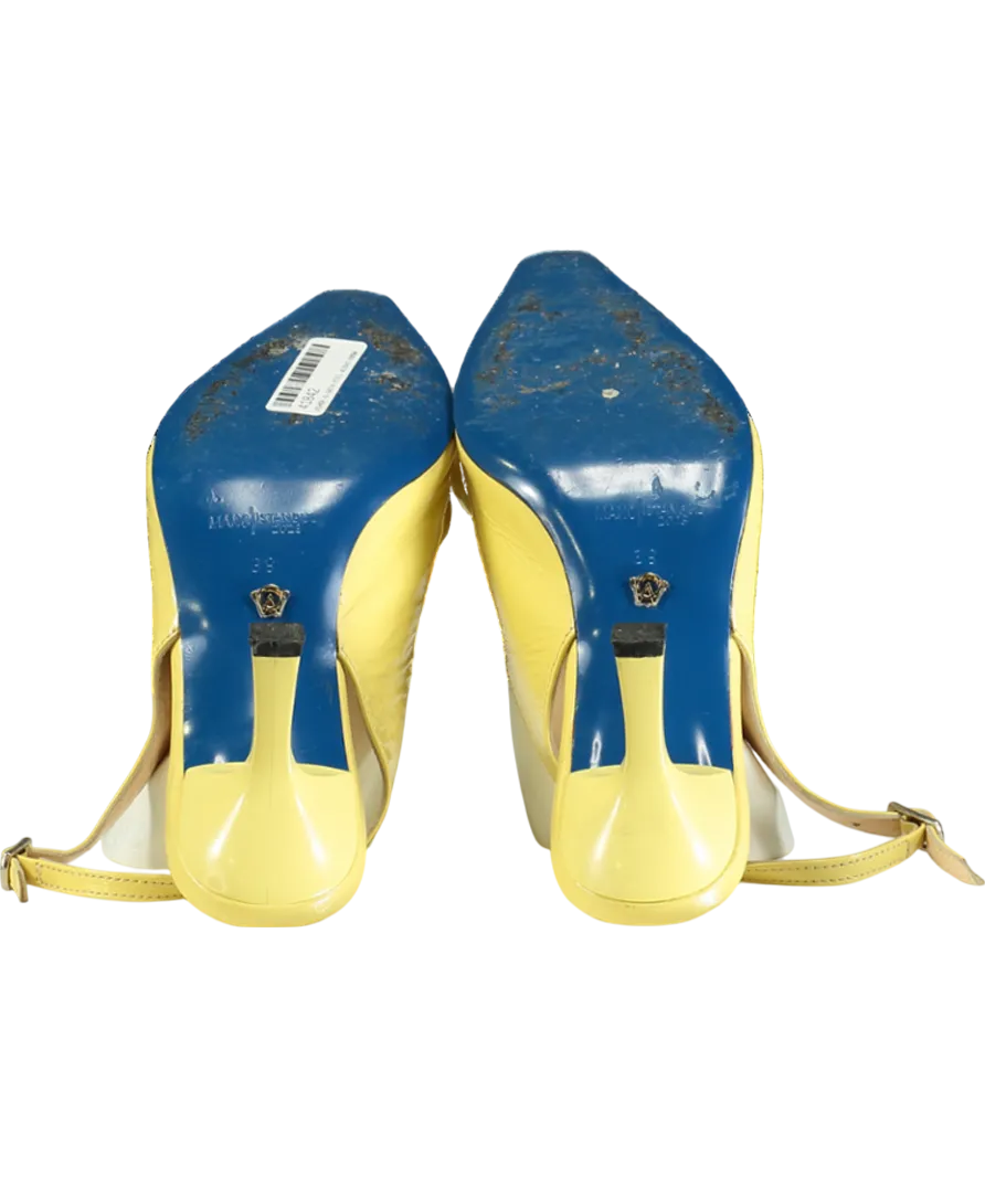 Manc Yellow Fleur Slingbacks UK 6 EU 39 👠
