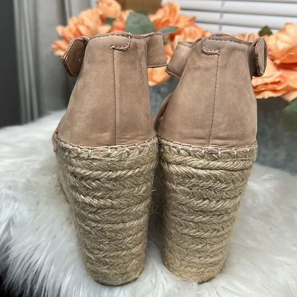 Marc Fisher Alida Espadrille Wedge Sandal Sz 11