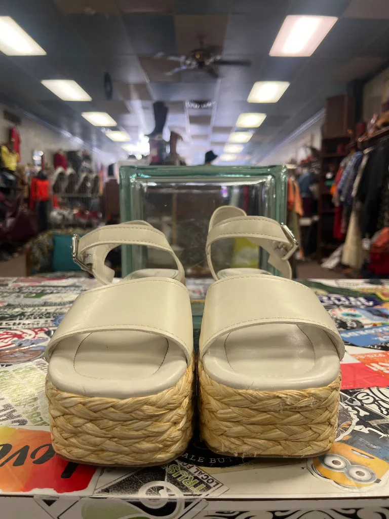 MARC FISHER ESPADRILLE PLATFORM SANDAL