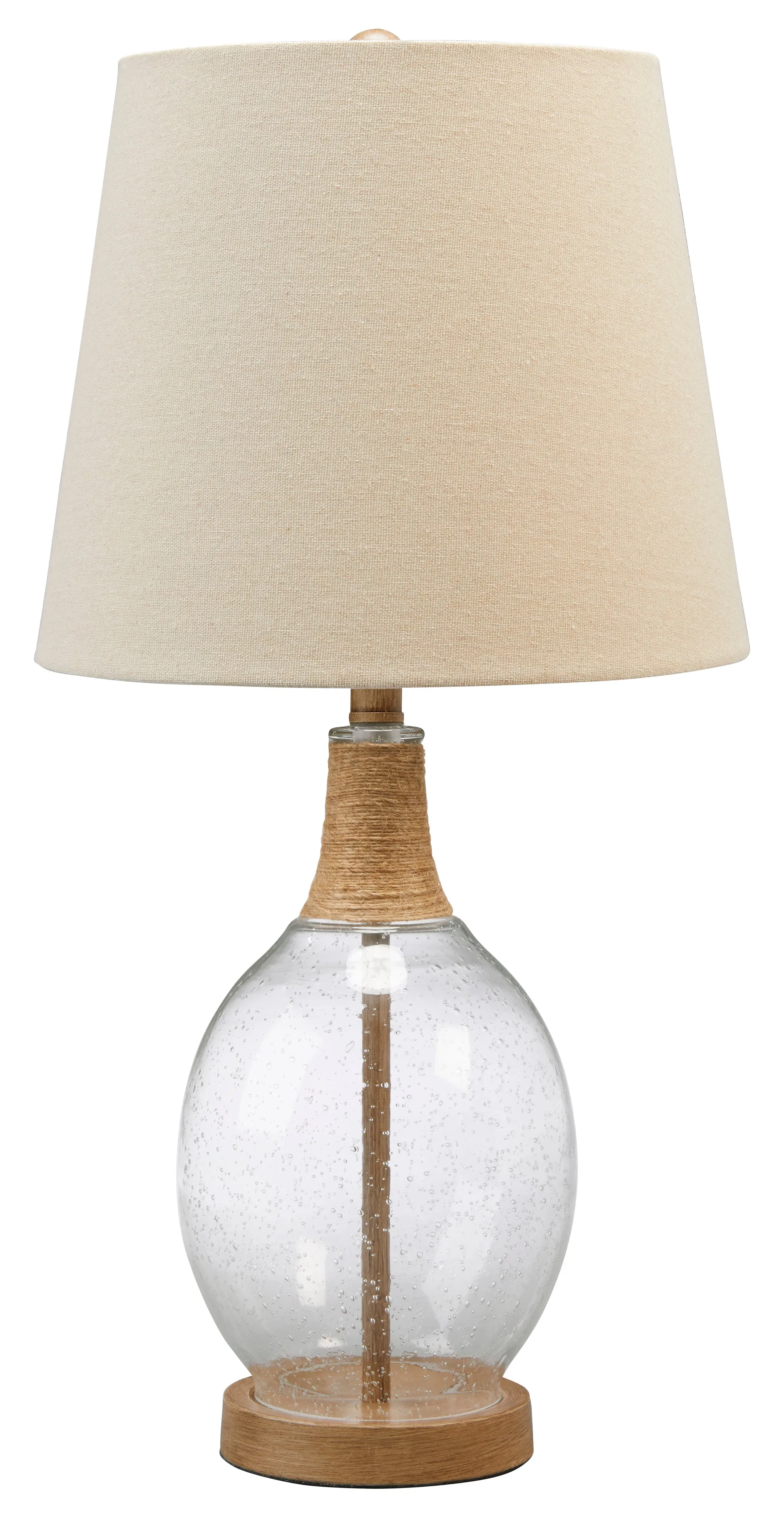 Misty Valley Clayleigh Clear/Brown Casual Table Lamp (Set of 2)