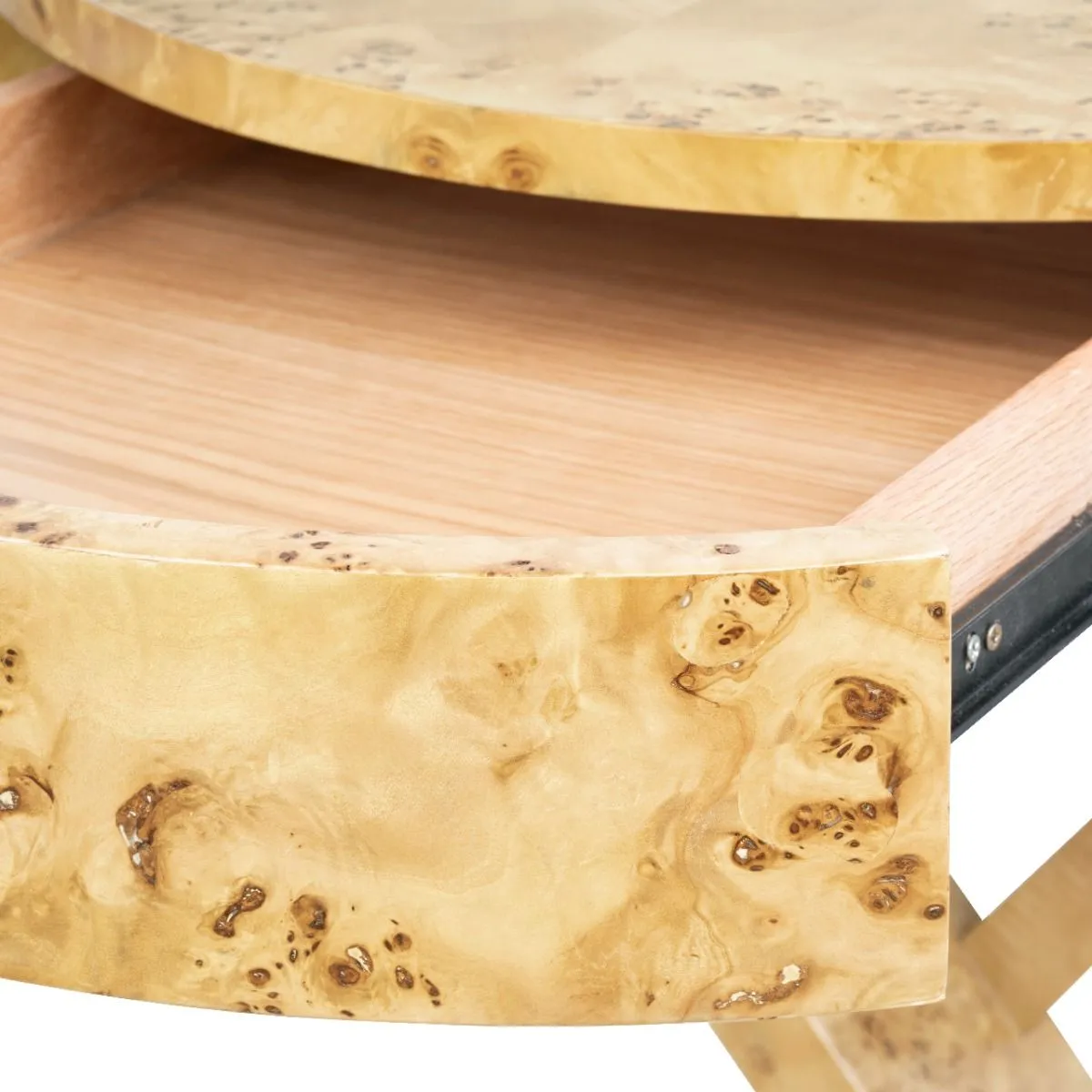 Modena 1-Drawer Side Table / Burl