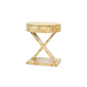 Modena 1-Drawer Side Table / Burl