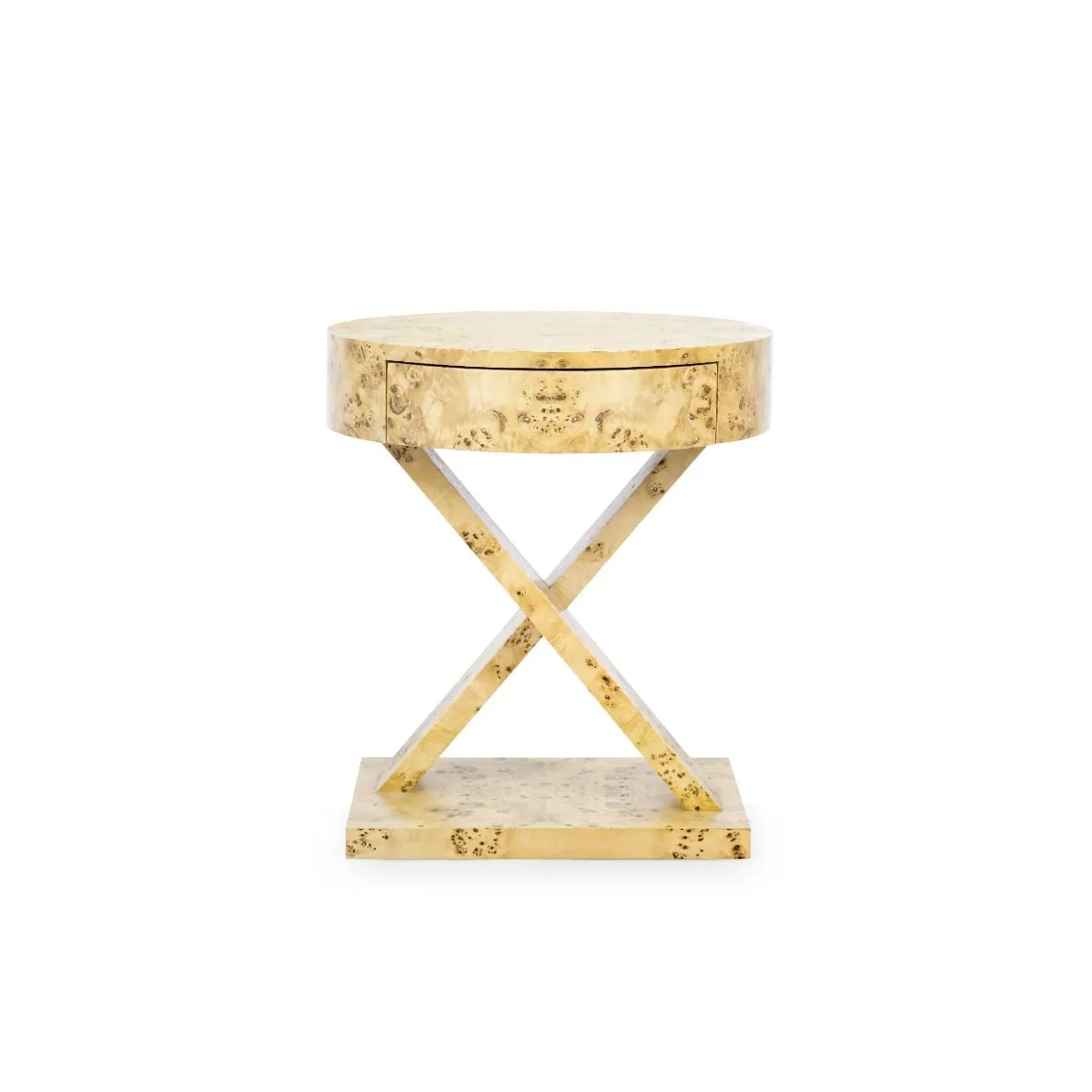 Modena 1-Drawer Side Table / Burl