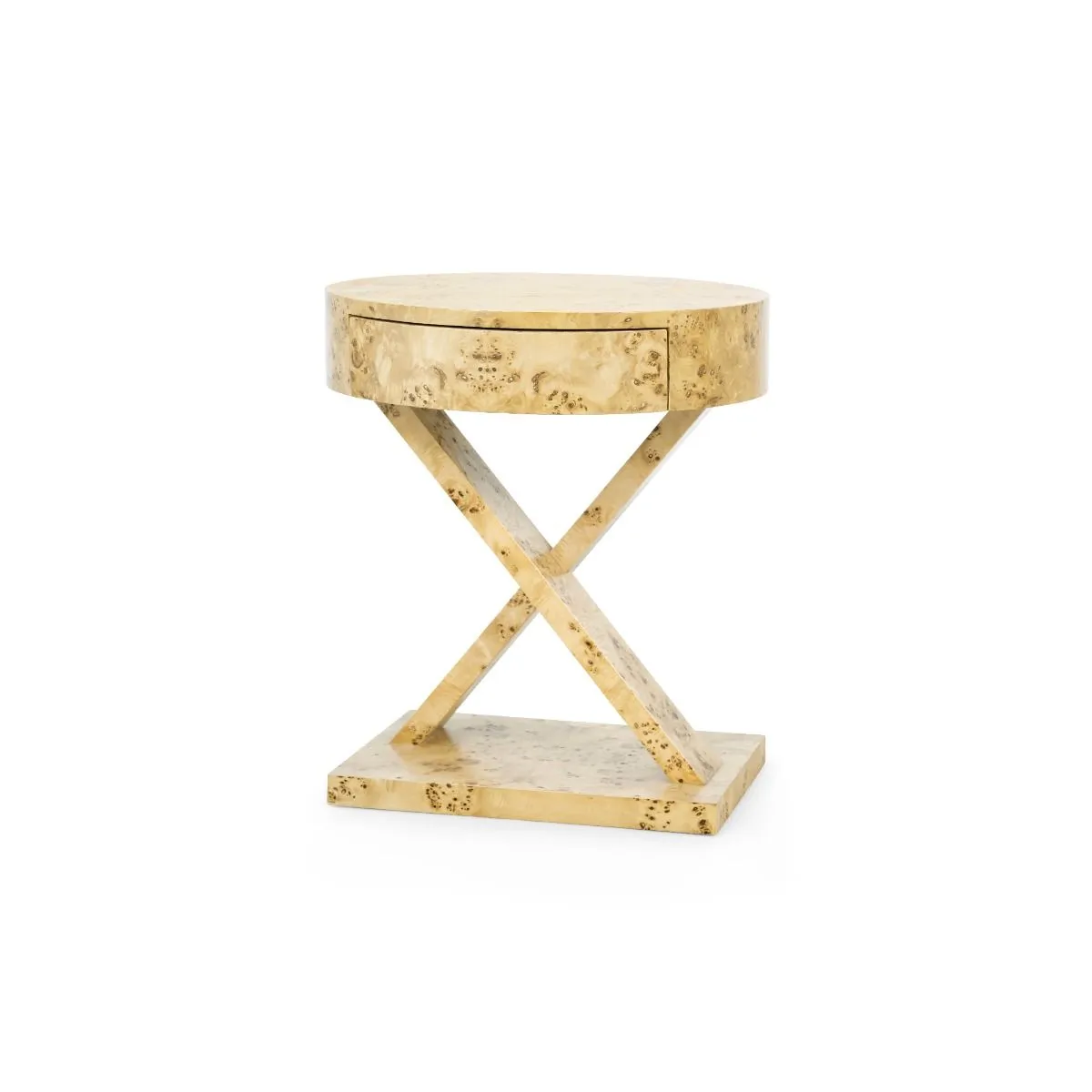 Modena 1-Drawer Side Table / Burl