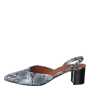 Monaco Slingbacks Blue Snake
