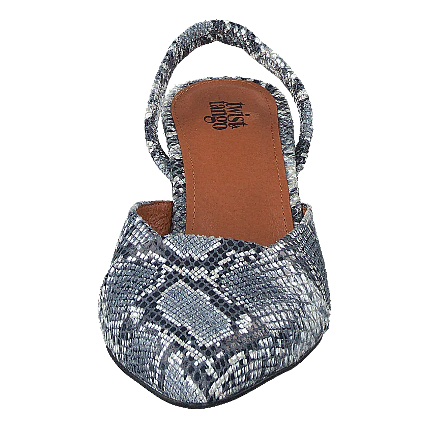 Monaco Slingbacks Blue Snake