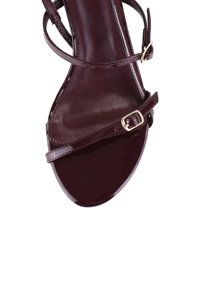 Natalie Strappy Heels (Maroon)