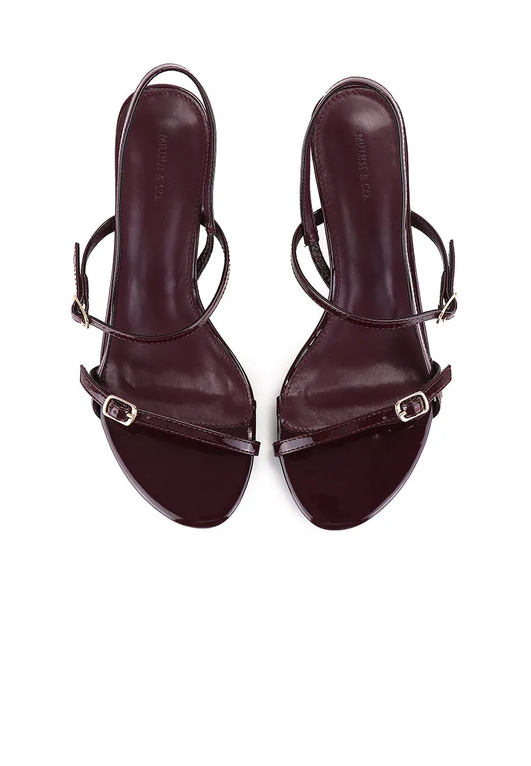 Natalie Strappy Heels (Maroon)