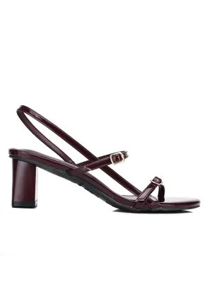 Natalie Strappy Heels (Maroon)