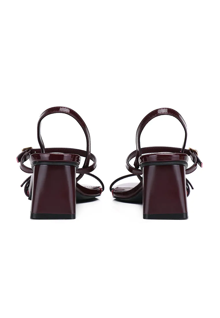 Natalie Strappy Heels (Maroon)