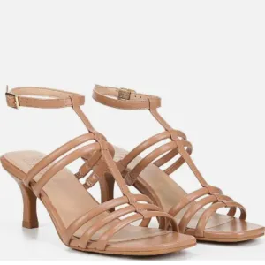 NATURALIZER STARLA WOMENS LEATHER T-STRAP HEELS