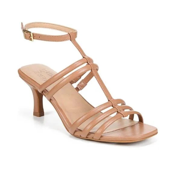 NATURALIZER STARLA WOMENS LEATHER T-STRAP HEELS