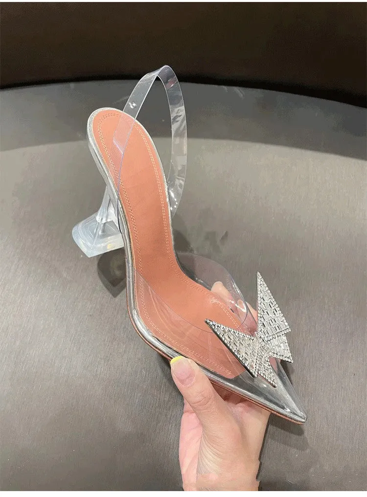New Pointed Transparent Sandals