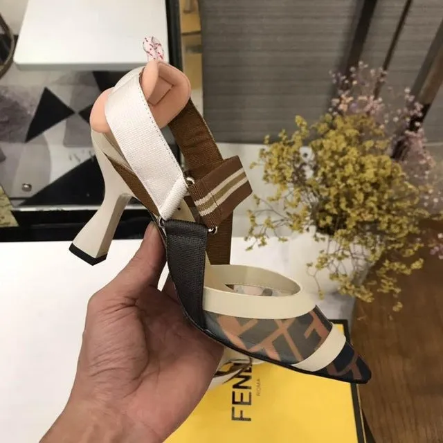 Nude Flat Shoes Women Brand Design Sandals Med Heels 5 cm Mesh Woman Cozy Pumps Lady Pointed Toe Slingbacks