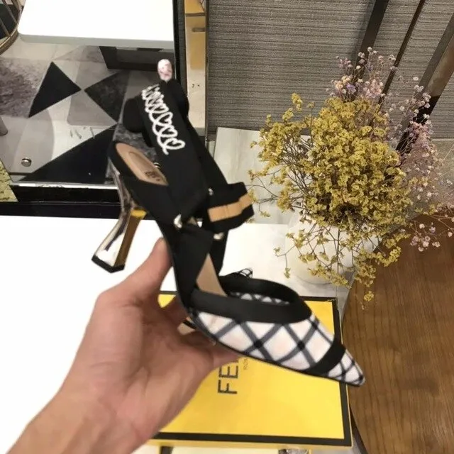 Nude Flat Shoes Women Brand Design Sandals Med Heels 5 cm Mesh Woman Cozy Pumps Lady Pointed Toe Slingbacks