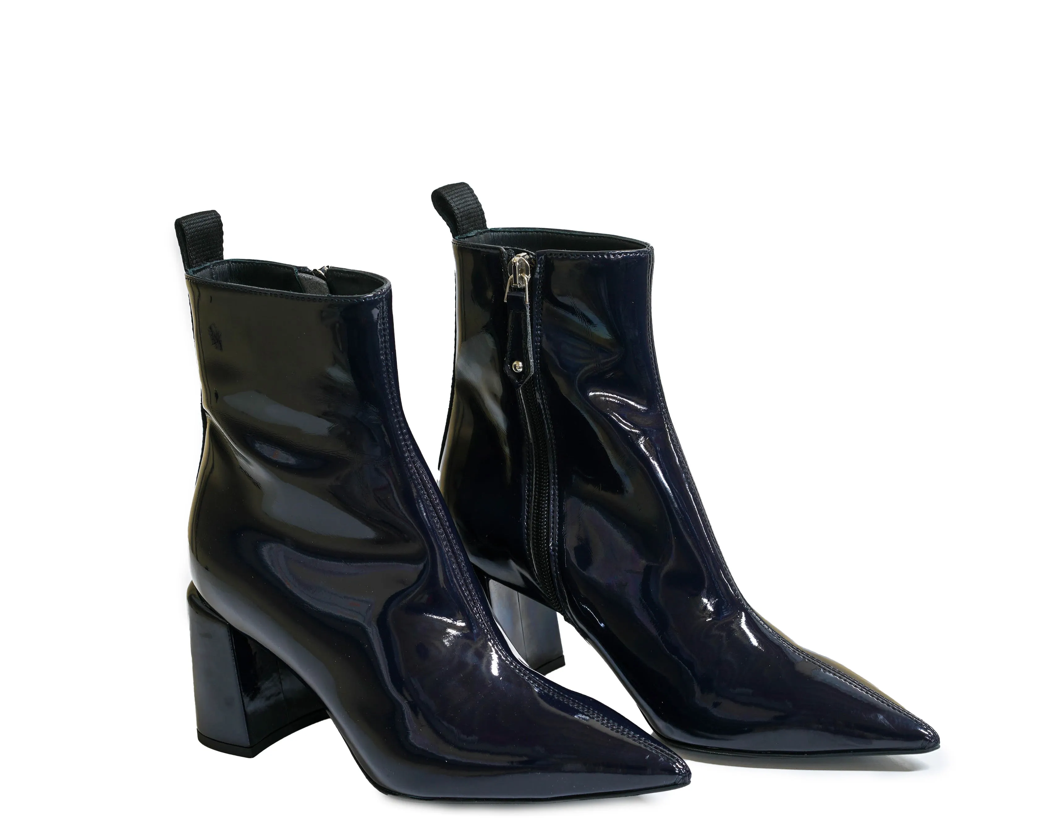 Philipp Plein Women's Blue Patent Ankle Boot 70 JH030