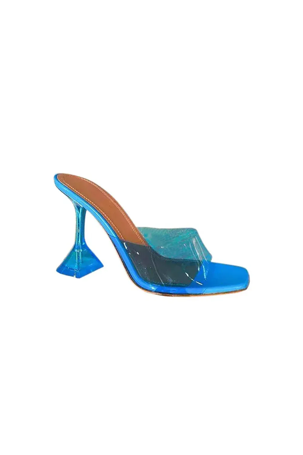 Pink High Heel Naked Mules Sandals