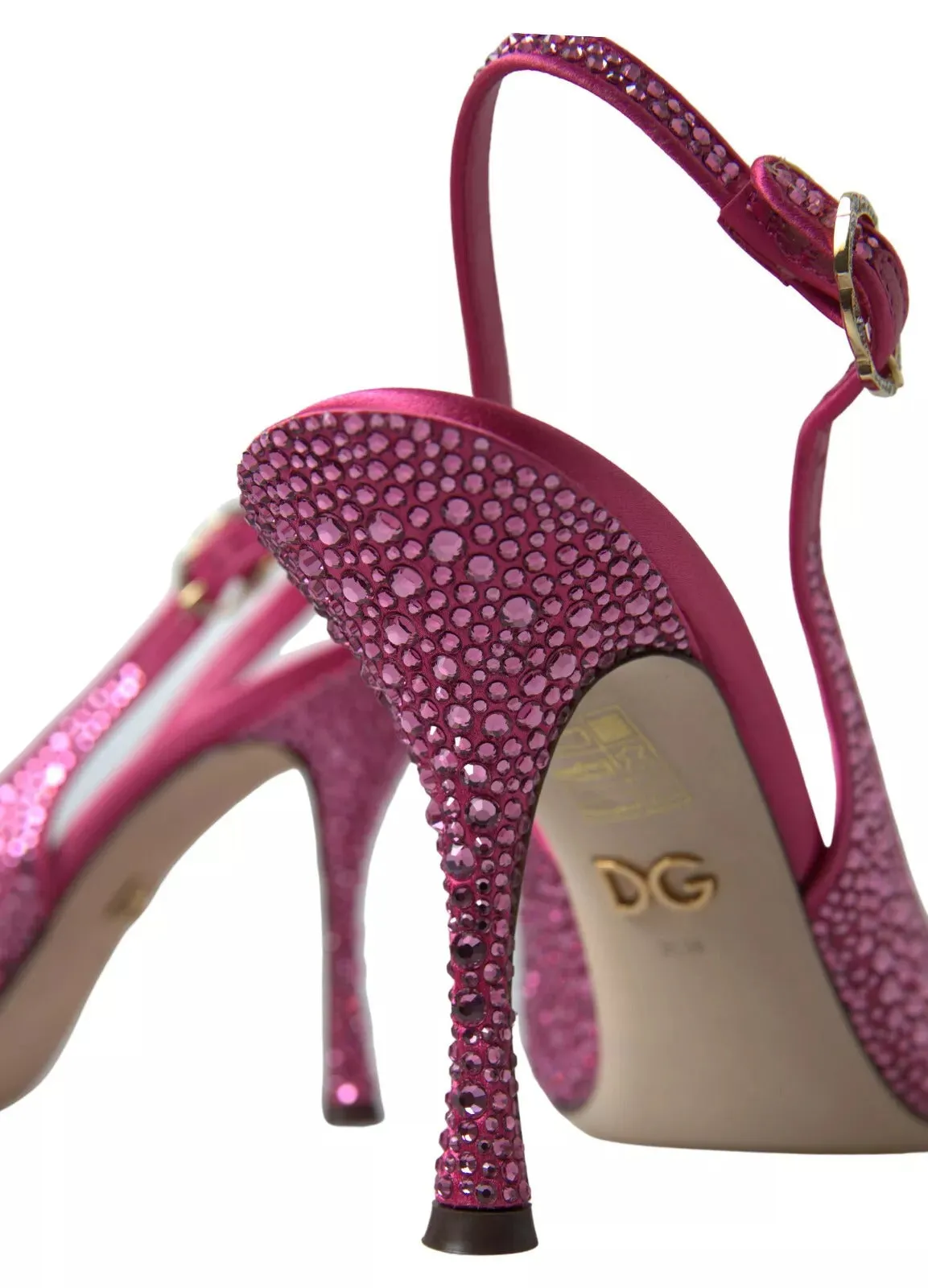 Pink Slingbacks Crystal Pumps Shoes