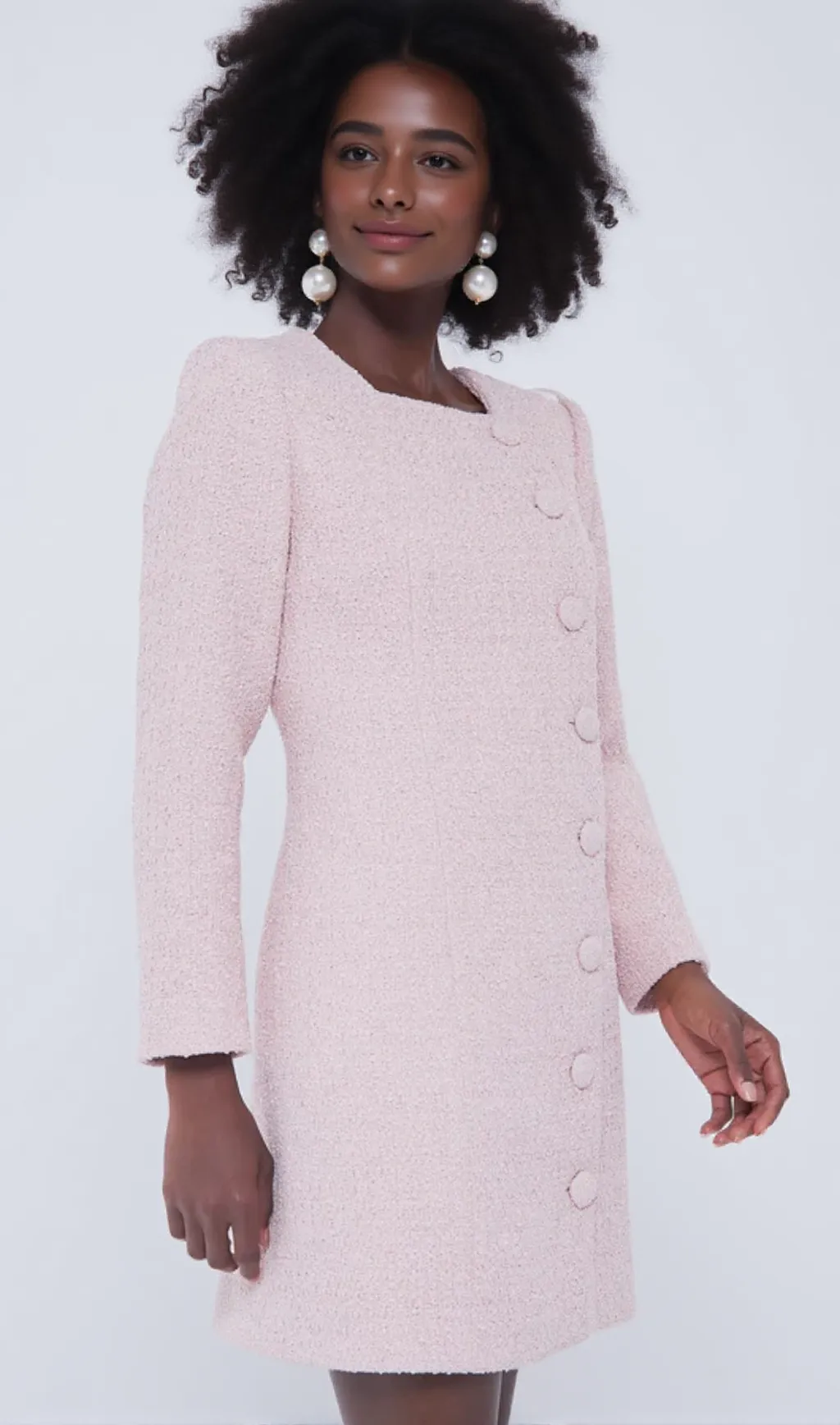Pink Tweed Birkley Dress