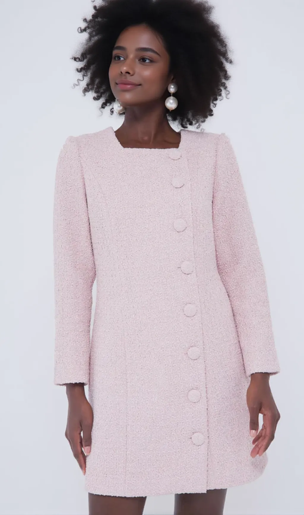 Pink Tweed Birkley Dress