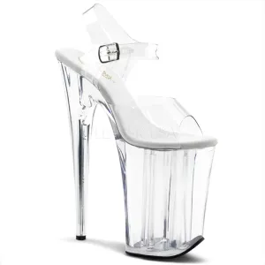 PLEASER INFINITY-908 Clear 9 Inch Heel Sandals
