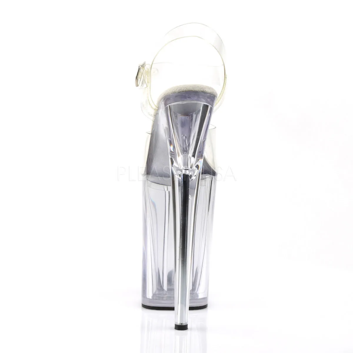 PLEASER INFINITY-908 Clear 9 Inch Heel Sandals
