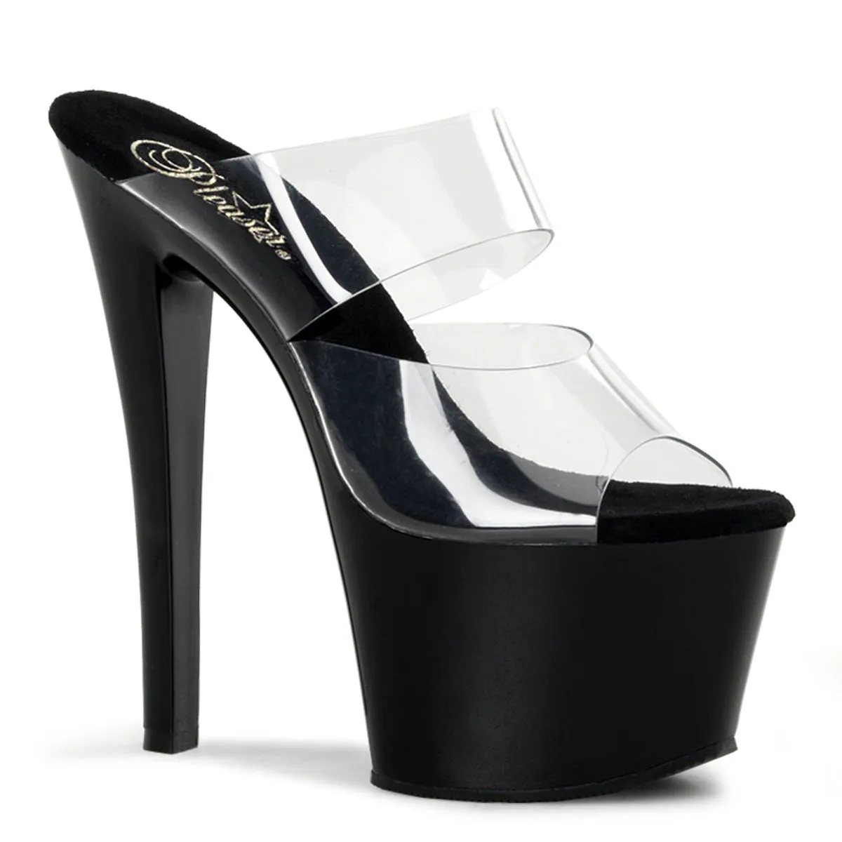 Pleaser Sky 302 Black/Clear