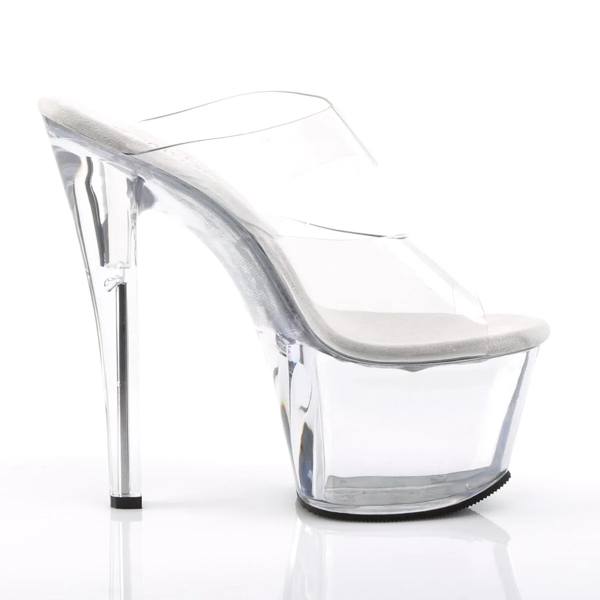 Pleaser Sky-302-Clear-Size 10-Clearance