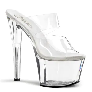 Pleaser Sky-302-Clear-Size 10-Clearance