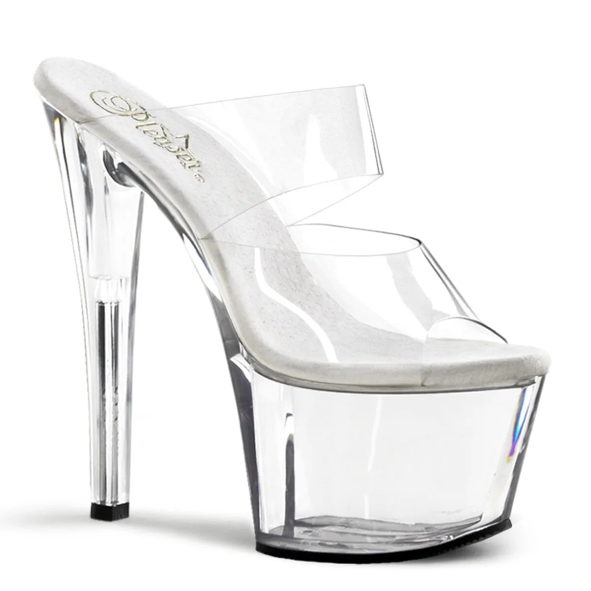 Pleaser Sky-302-Clear-Size 10-Clearance