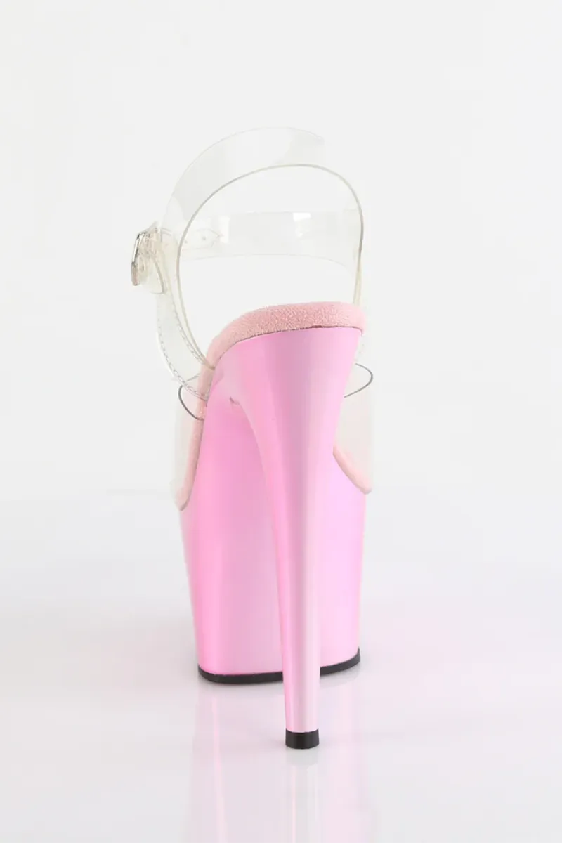 Pleaser USA Adore-708LQ 7inch Pleasers Stilettos - Liquid Baby Pink