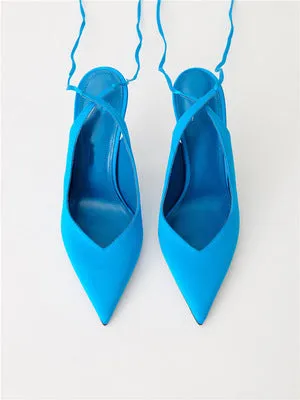 Pointed Toe Feet Wrap with High Heels Sexy Sandals