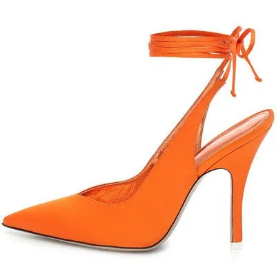 Pointed Toe Feet Wrap with High Heels Sexy Sandals