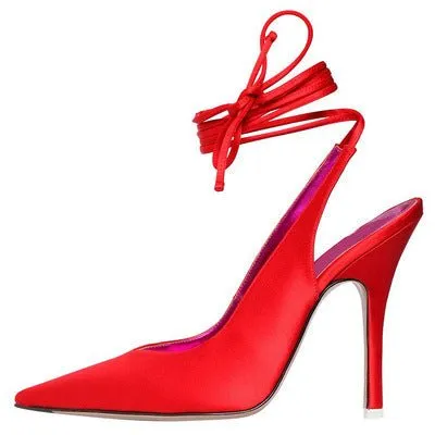 Pointed Toe Feet Wrap with High Heels Sexy Sandals